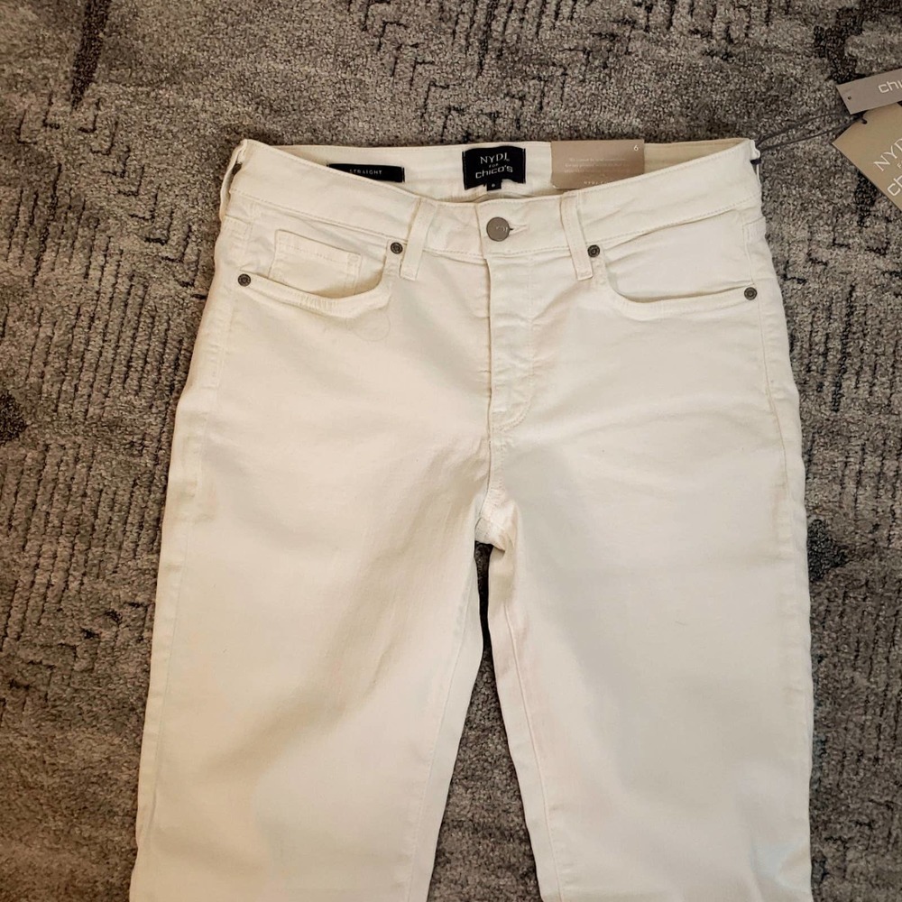 NYDJ for Chico's Lift Tuck White Flawless Contour Straight size 6 - Picture 3 of 8